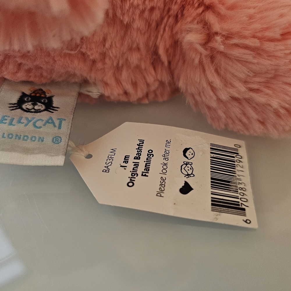 NWT Jellycat Bashful Flamingo Original - Medium 12" - Retired - Picture 4 of 6